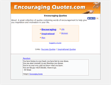 Tablet Screenshot of encouragingquotes.com